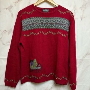 VTG Woolrich Ugly Christmas Sled Knit Sweater